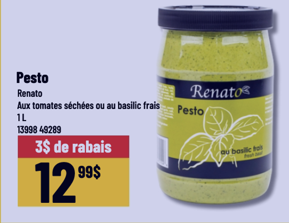 Pesto Renato dans la circulaire du Mayrand.