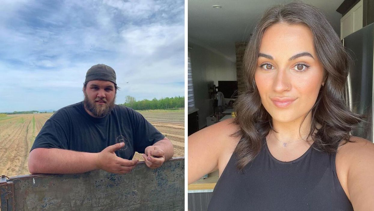 Philippe de L'amour est dans le pré. Droite : Audrey de L'amour est dans le pré.