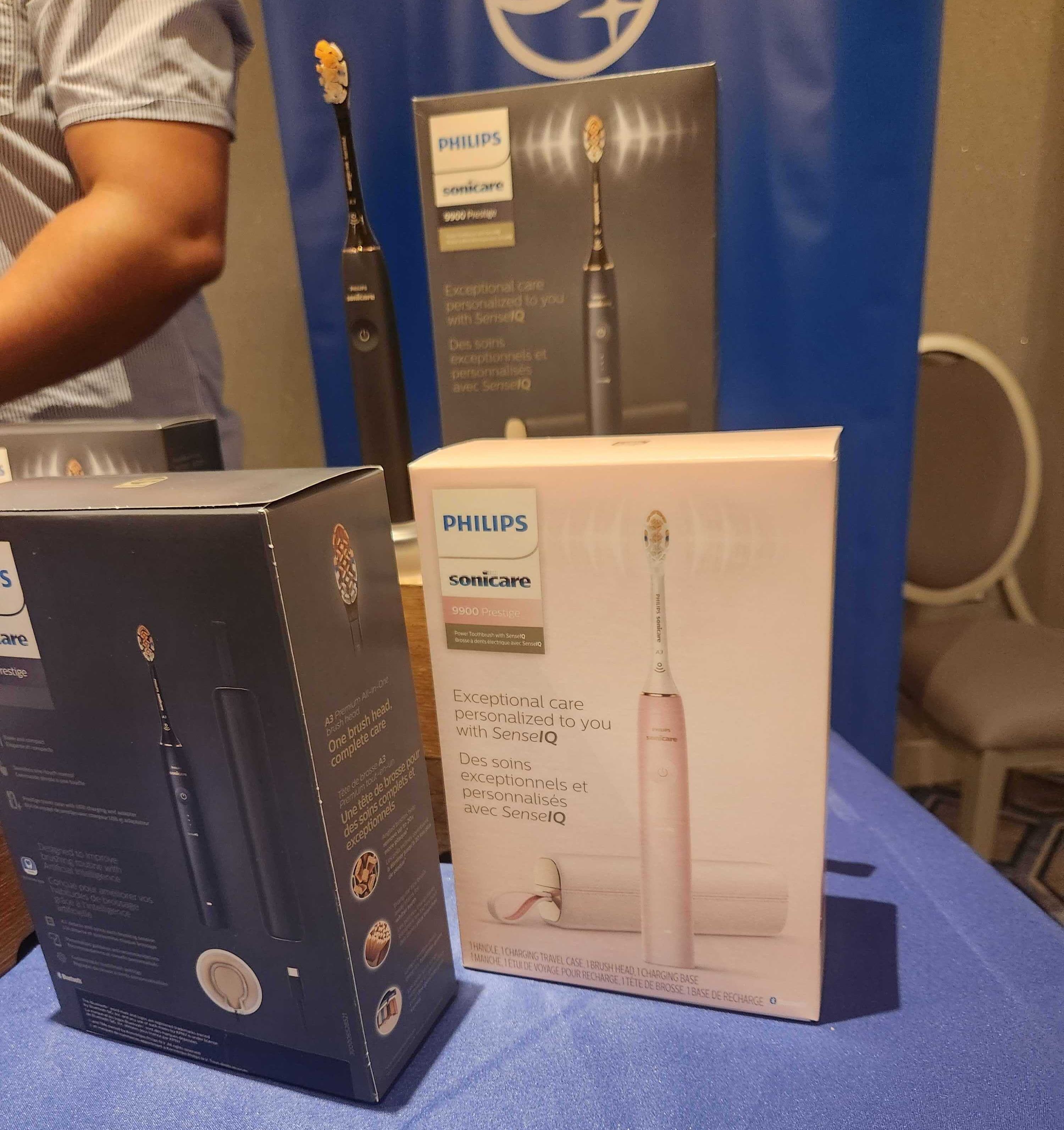 Philips sonicare products at the TIFF 2023 Bask-It-Style media preview.