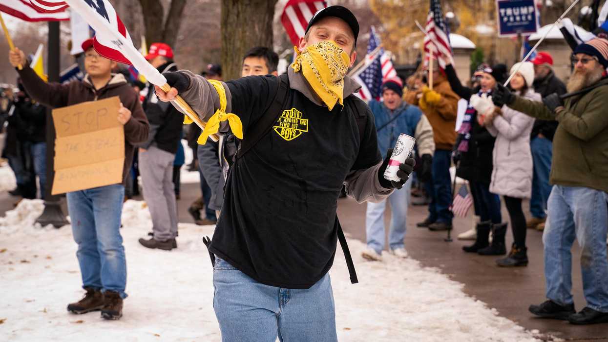 Photo of a Proud Boy at the Stop the Steal Rally