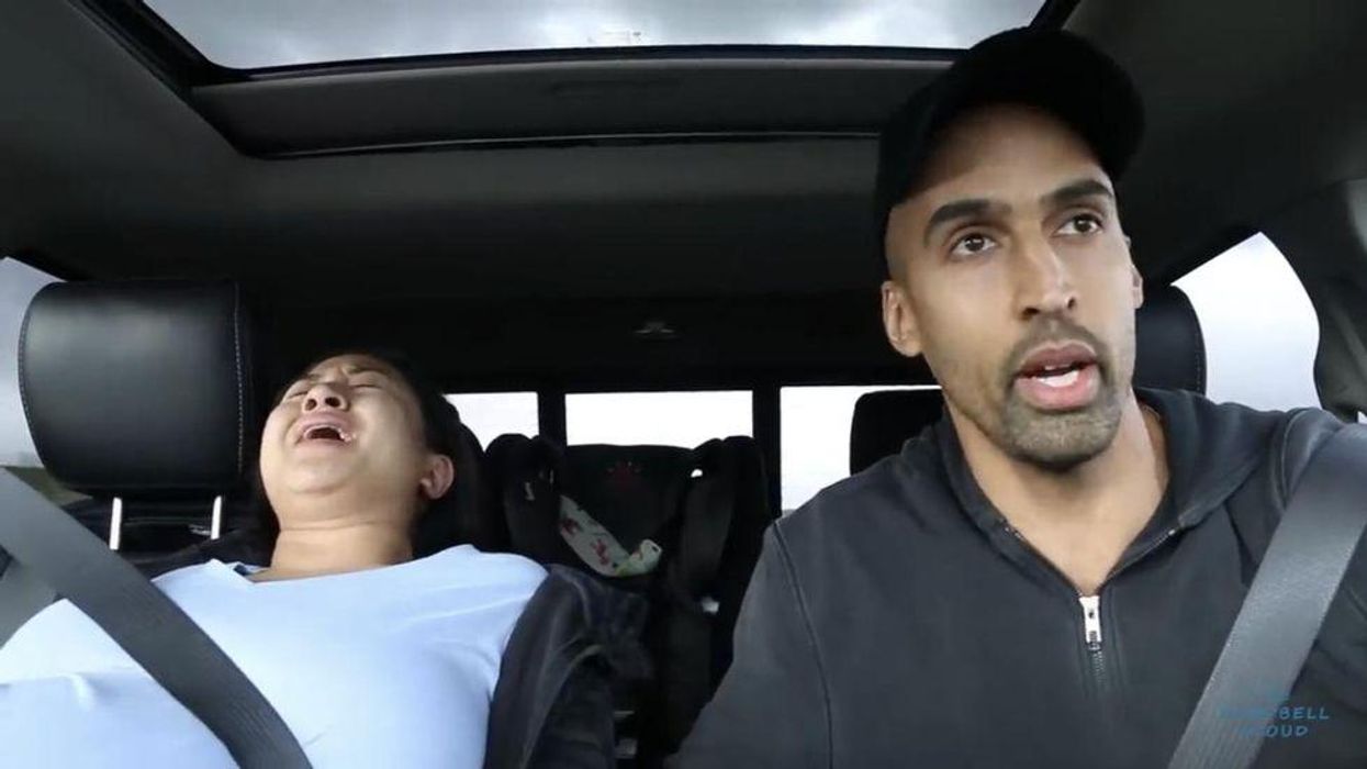 Photo of Campbell family in their truck