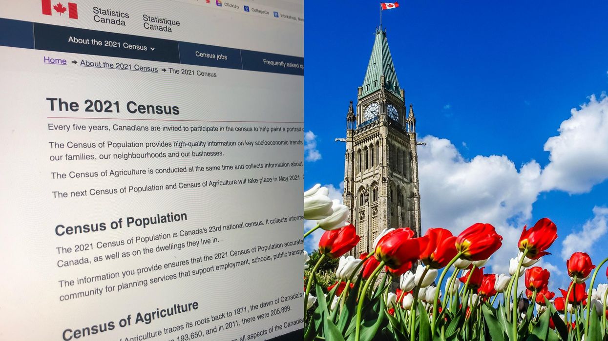 Photos of 2021 Census Page and Ottawa Parliament Building