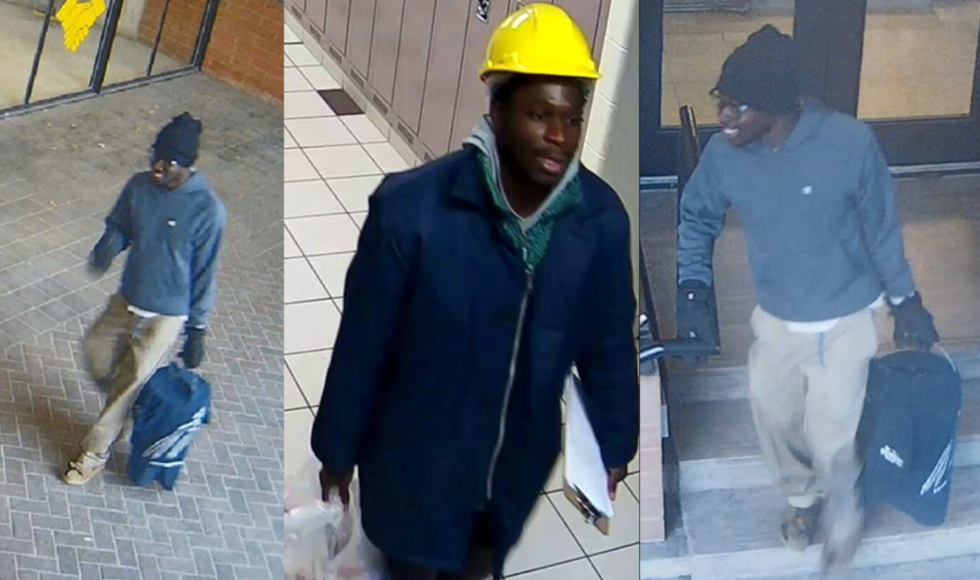 Photos of alleged feces-thrower Samuel Opoku from 2019.