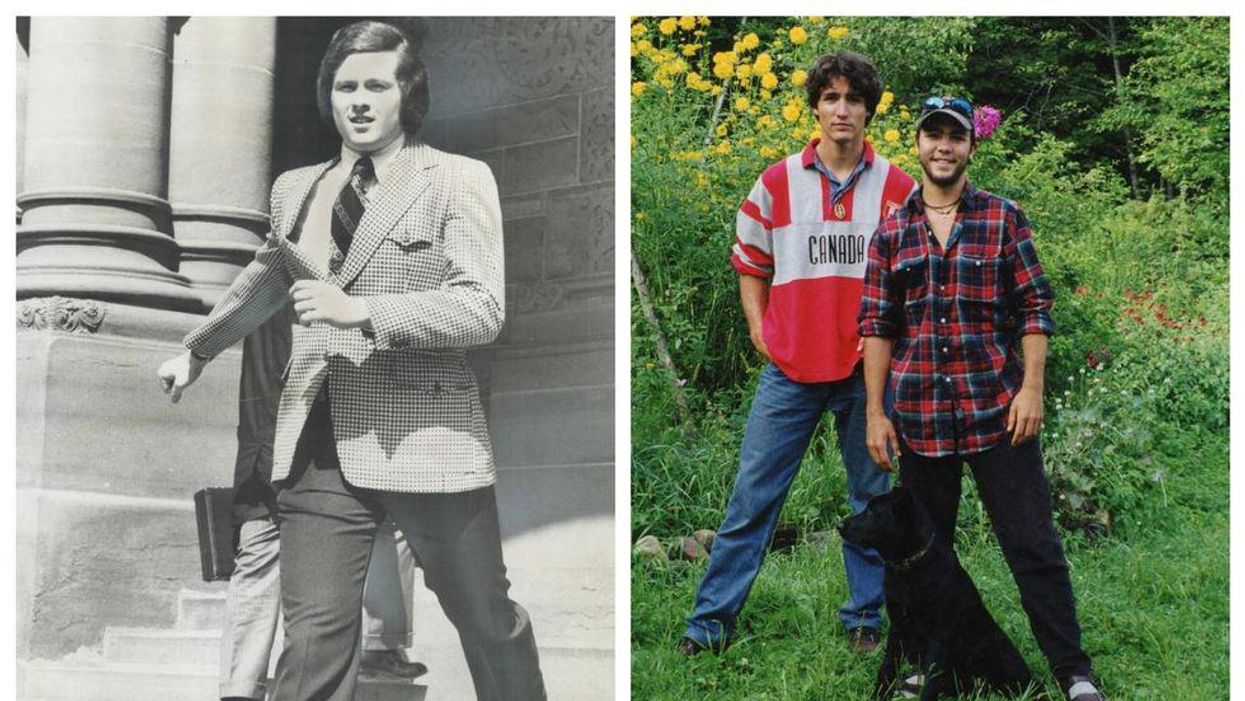 Photos of John Tory and Justin Trudeau from when they were younger