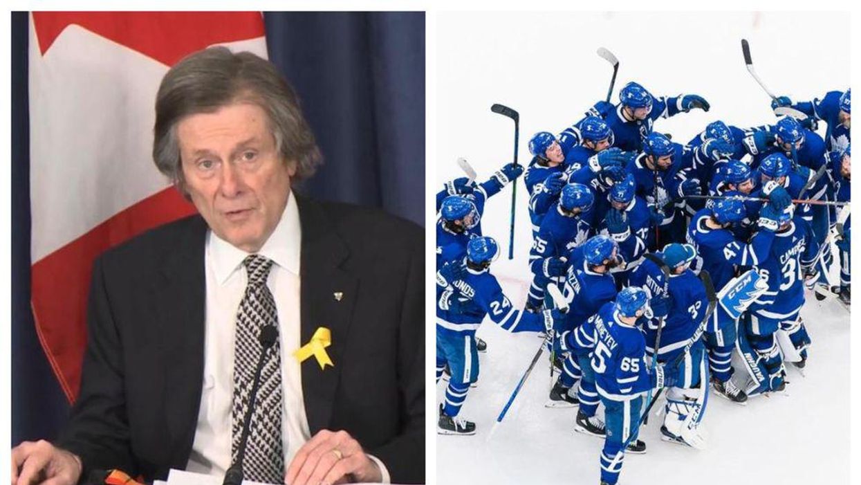 Photos of John Tory and Toronto Leafs