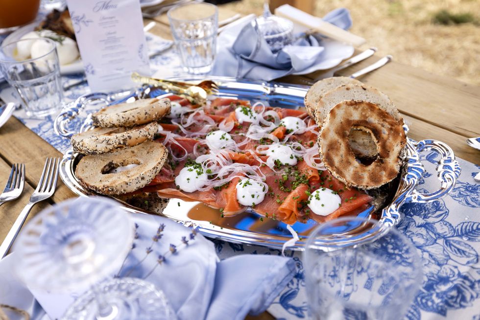 Picnic table at Avalon Lavender.