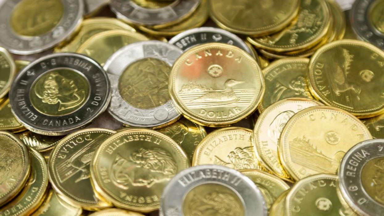 Pièces de monnaie canadienne.