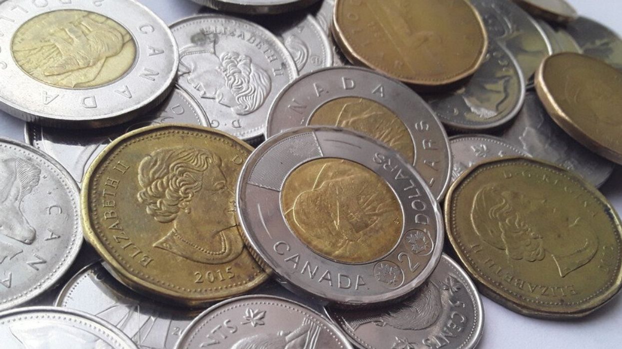 Pièces de monnaie canadienne.