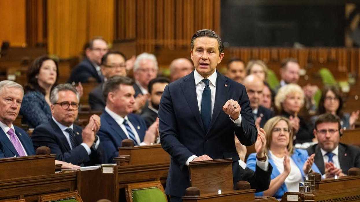 Pierre Poilievre speaking in the House of Commons.