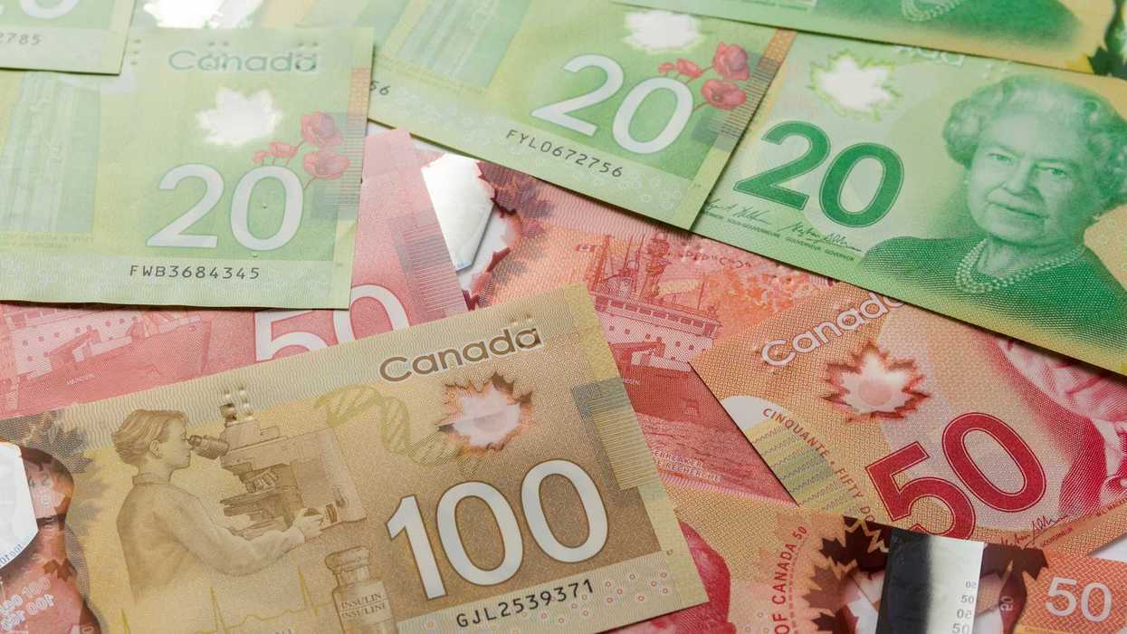 pile of canadian money