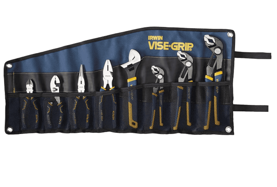 Pinces Irwin VISE-GRIP GrooveLock avec rouleau de rangement, paquet de 8, sur le site Amazon Canada.