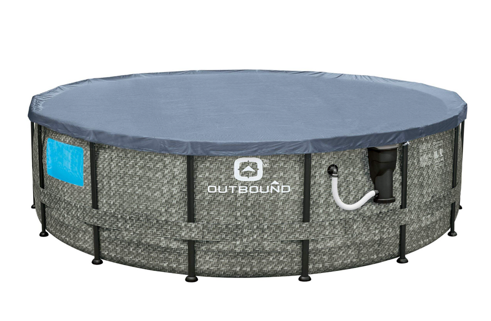 Piscine \u00e0 armature ronde avec \u00e9chelle Outbound, 16 pi x 48 po.