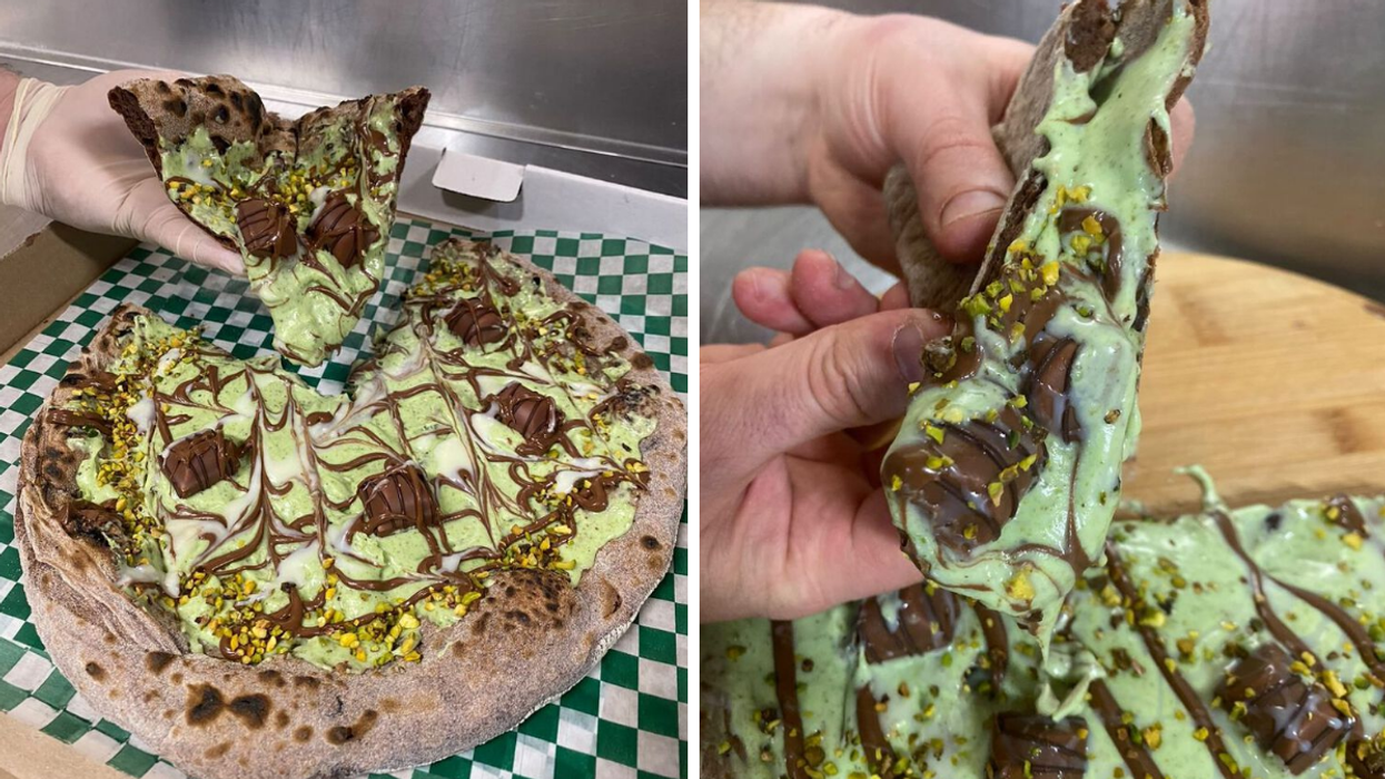 Pizza dessert.