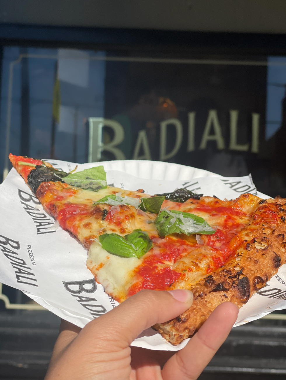 Pizza Margherita at Pizzeria Badiali in Toronto.