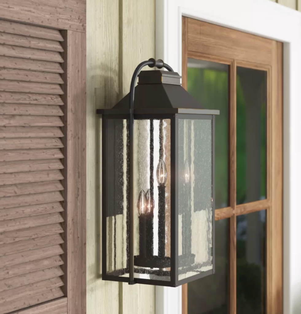 Plafonnier encastr\u00e9 d'ext\u00e9rieur 3 lumi\u00e8res Newson.