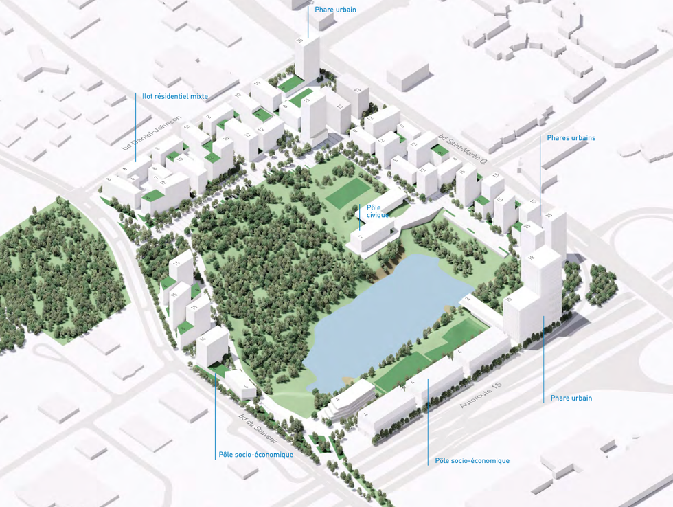 Plan du futur Carr\u00e9 Laval.