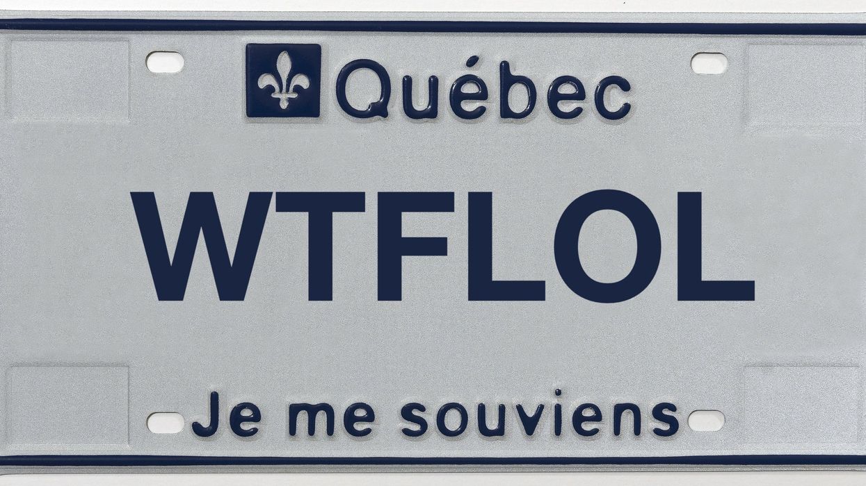 Plaque d'immatriculation du Québec.