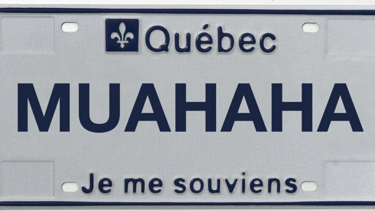Plaque d'immatriculation du Québec.