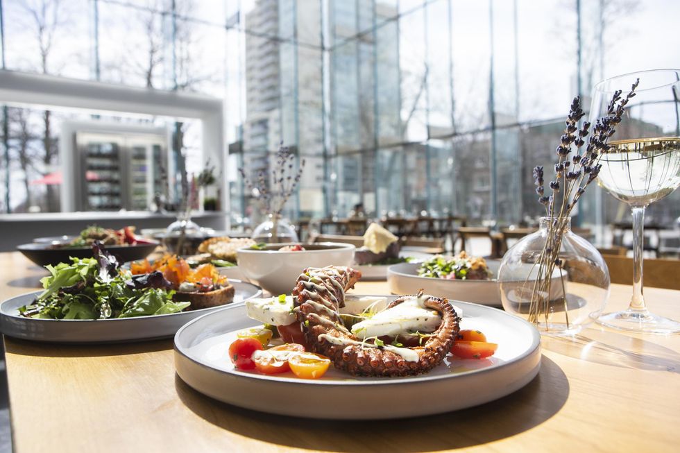 Plat dans le restaurant du Mus\u00e9e national des beaux-arts du Qu\u00e9bec.