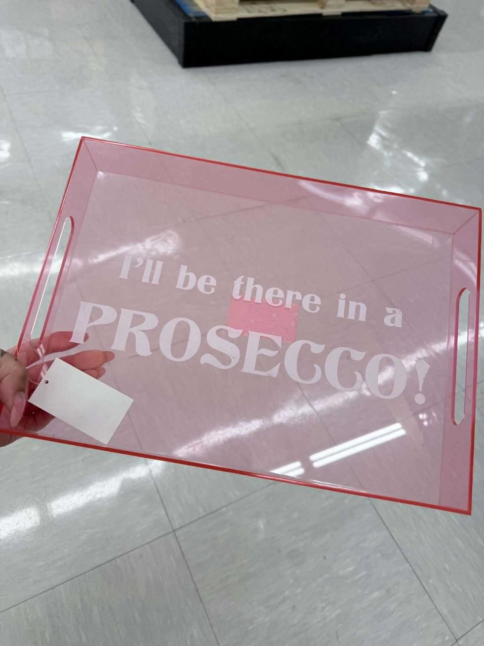 Plateau de service rose en vente au Tigre G\u00e9ant