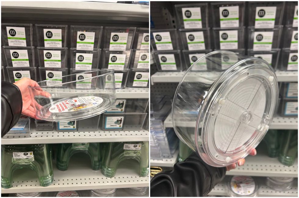 Plateau tournant transparent.