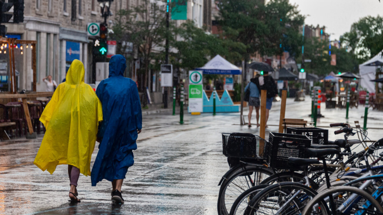 Pluie à Montréal.