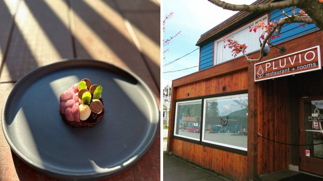 Pluvio restaurant on Vancouver Island. Pluvio restaurant.