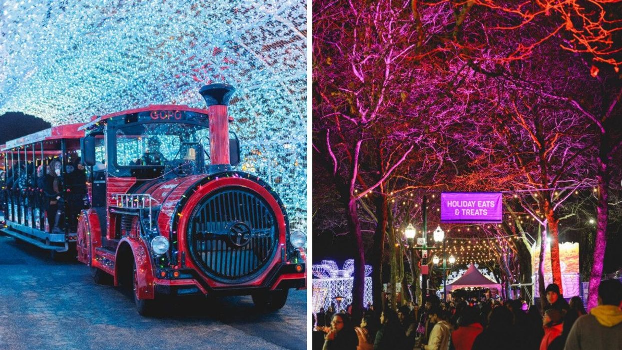 PNE Winter Fair train. Right: PNE Winter Fair.