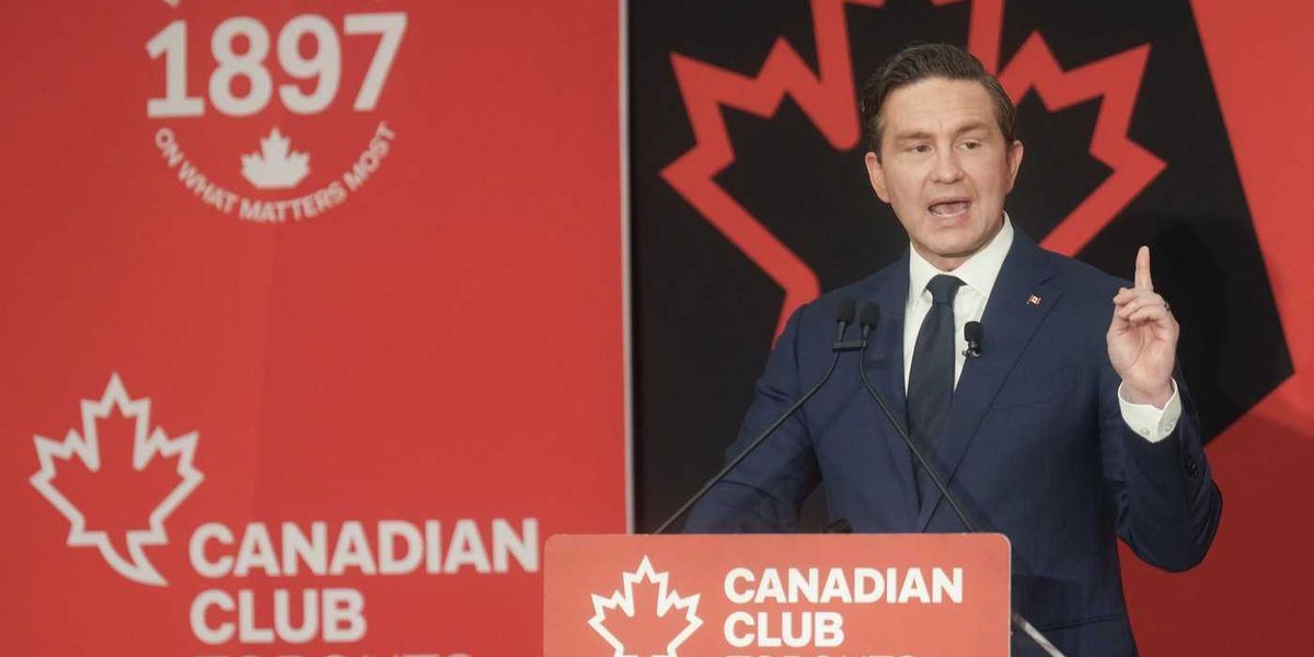 Poilievre says PM ‘pushing fear’ in U.S. address Poilievre says PM ‘pushing fear’ in U.S. address