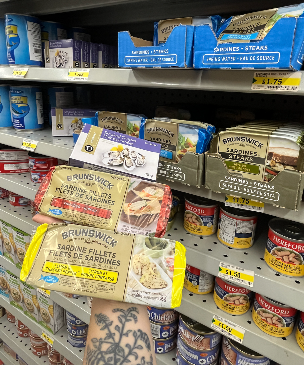 Poisson en canne au Dollarama.