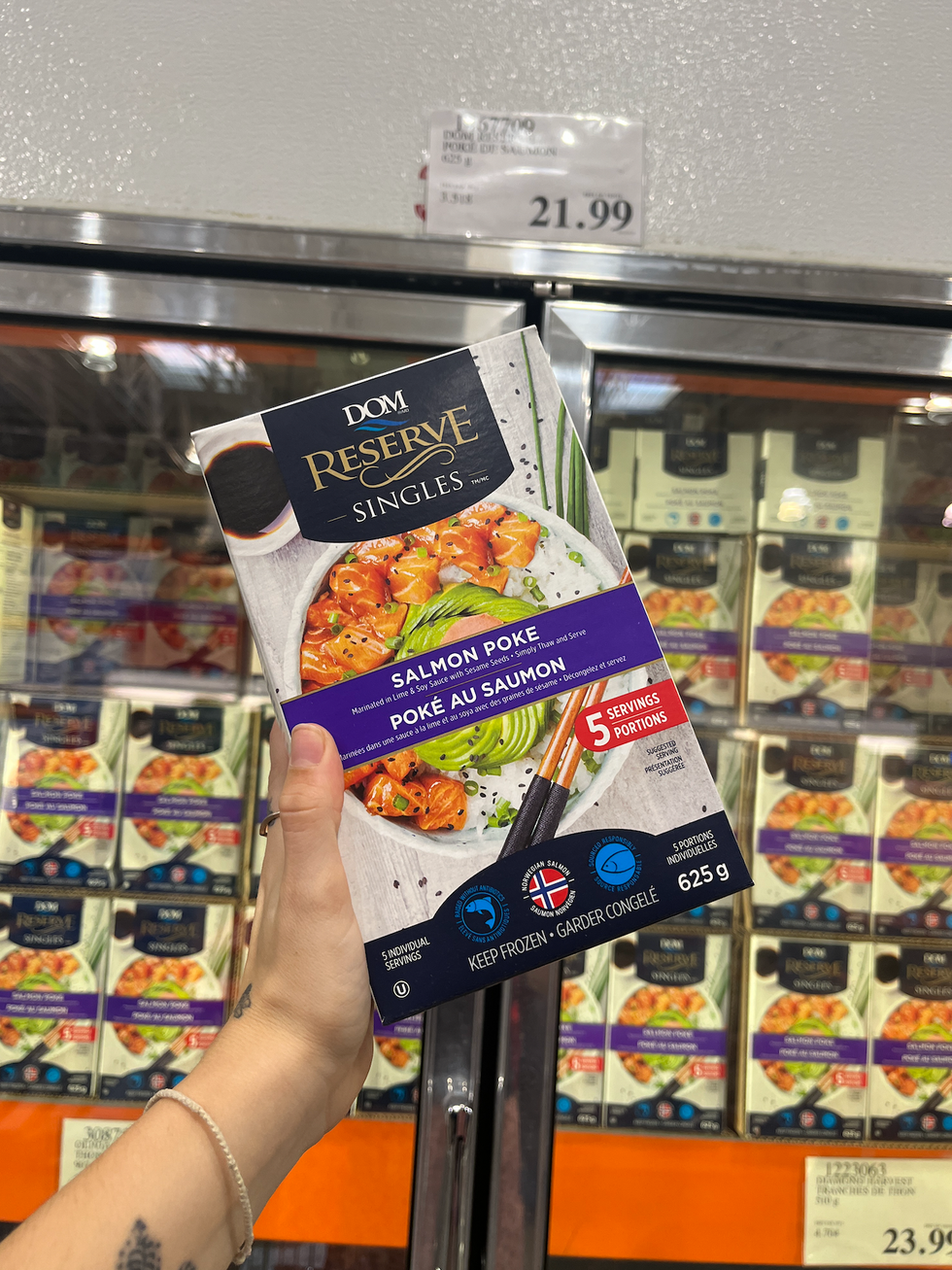 Pok\u00e9 au saumon du Costco.