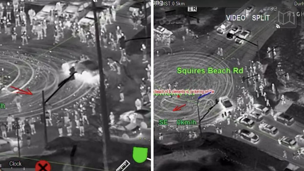 Police Spot Hundreds Of Ontarians At Illegal Car Rally & It Looks Straight Out Of A Movie