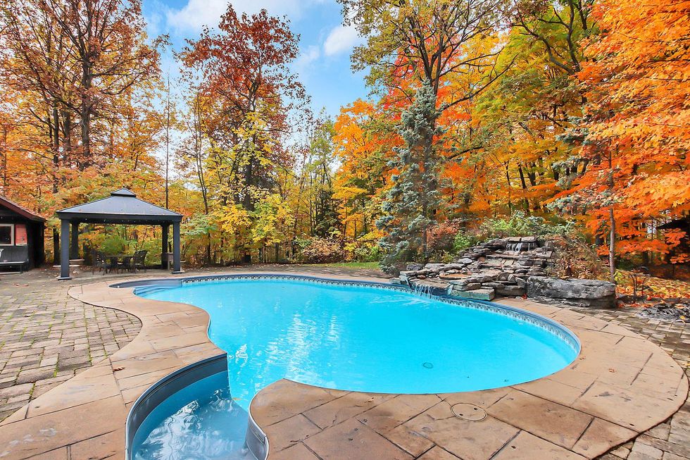 Pool with waterfall.