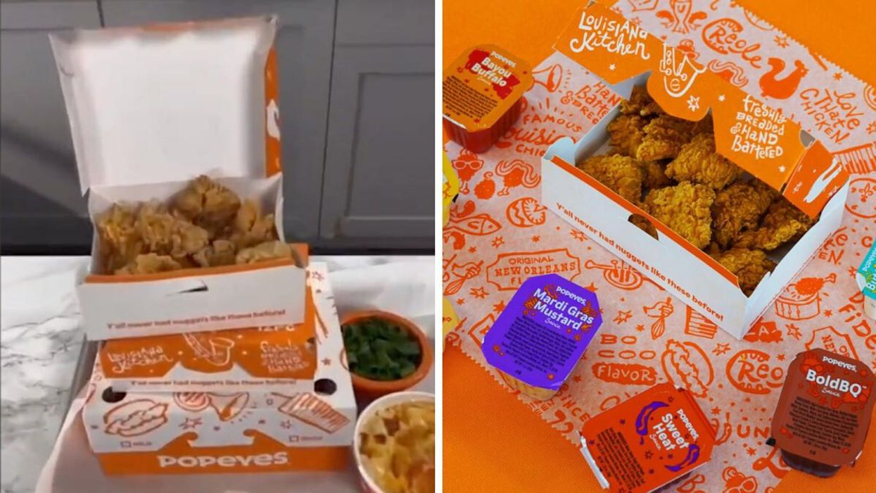 Popeyes chicken nuggets.