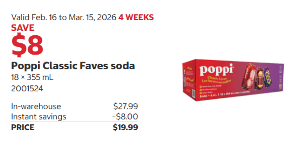 Poppi Classic Faves soda