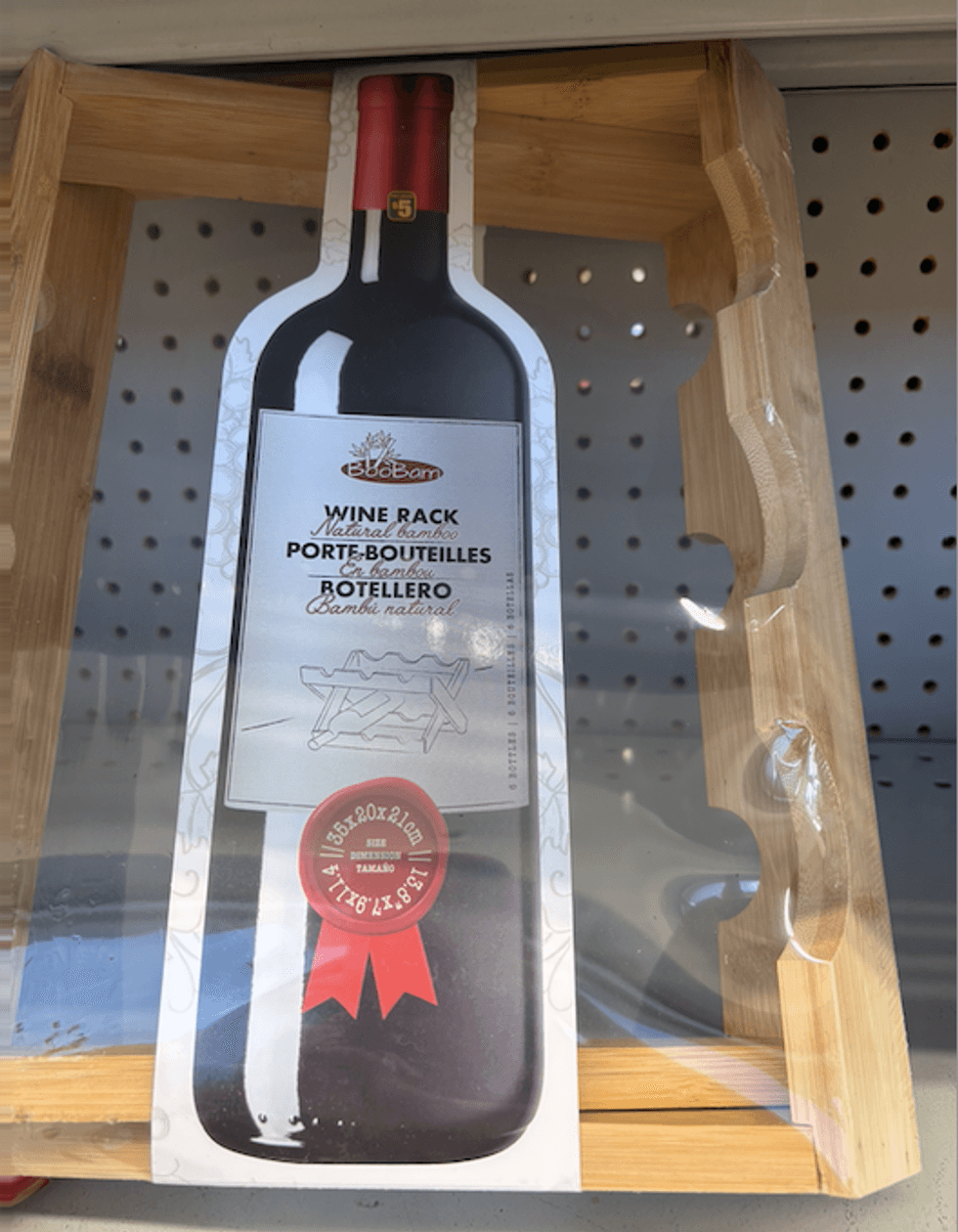 Porte-bouteilles en bambou.