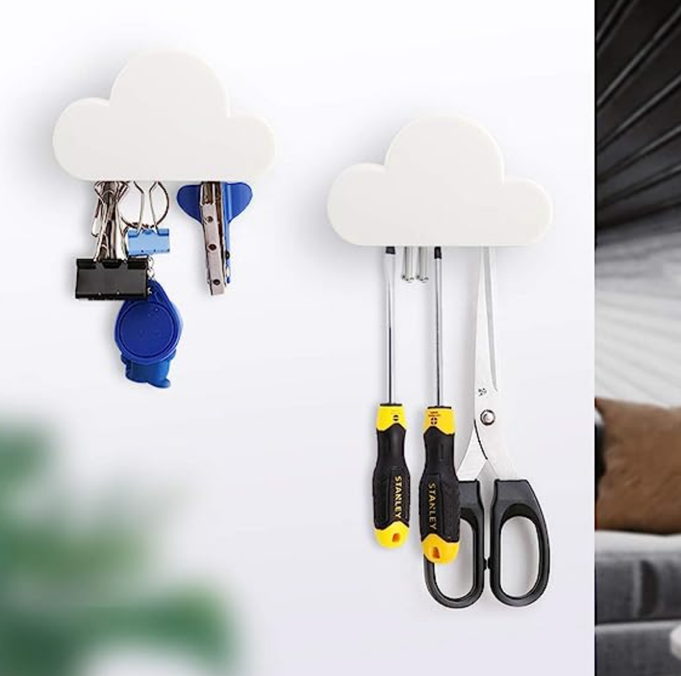 Porte-cl\u00e9s magn\u00e9tiques avec adh\u00e9sif MOKO.