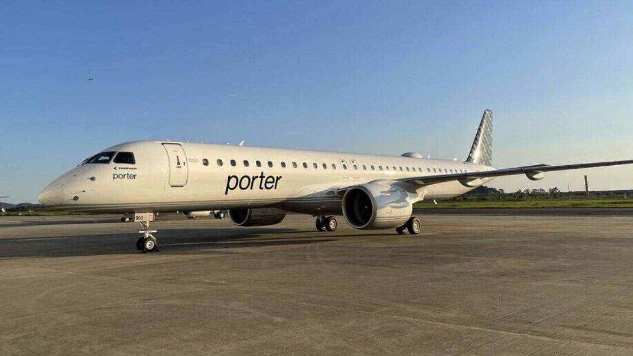 Porter Airlines' new Embraer E195-E2.