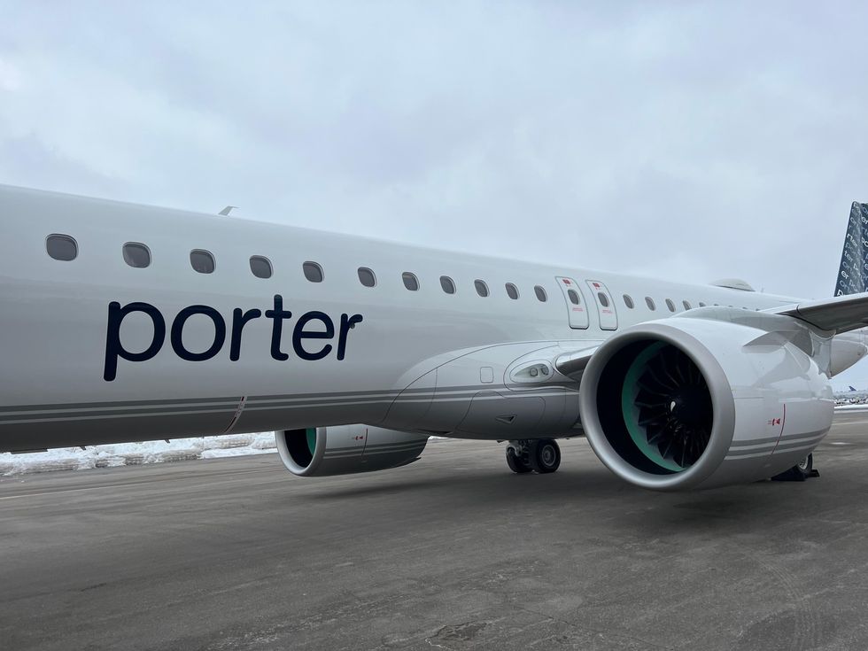 Porter Embraer E195-E2 aircraft.