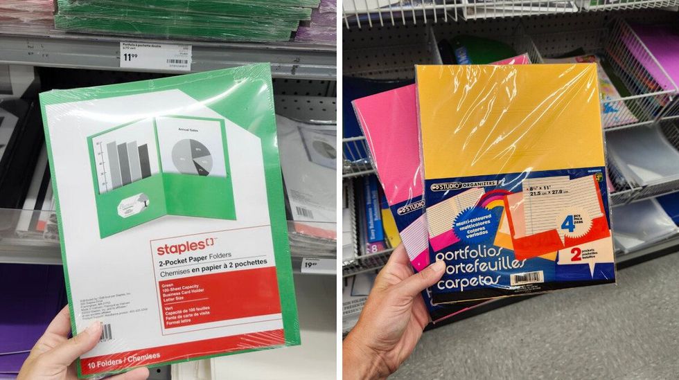 Portfolios de diff\u00e9rentes couleurs.