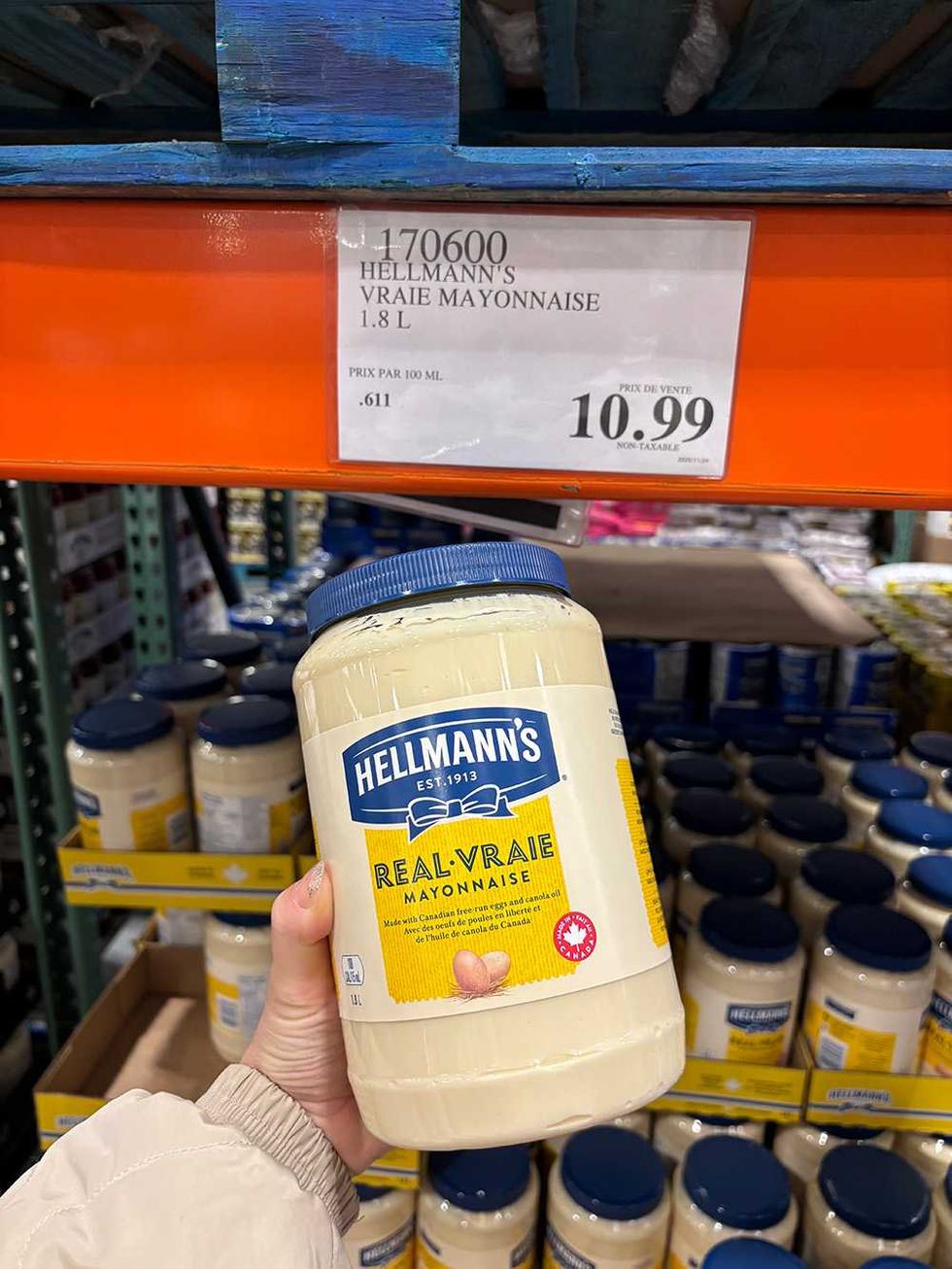 Pot de mayonnaise Hellmann's en vente chez Costco.