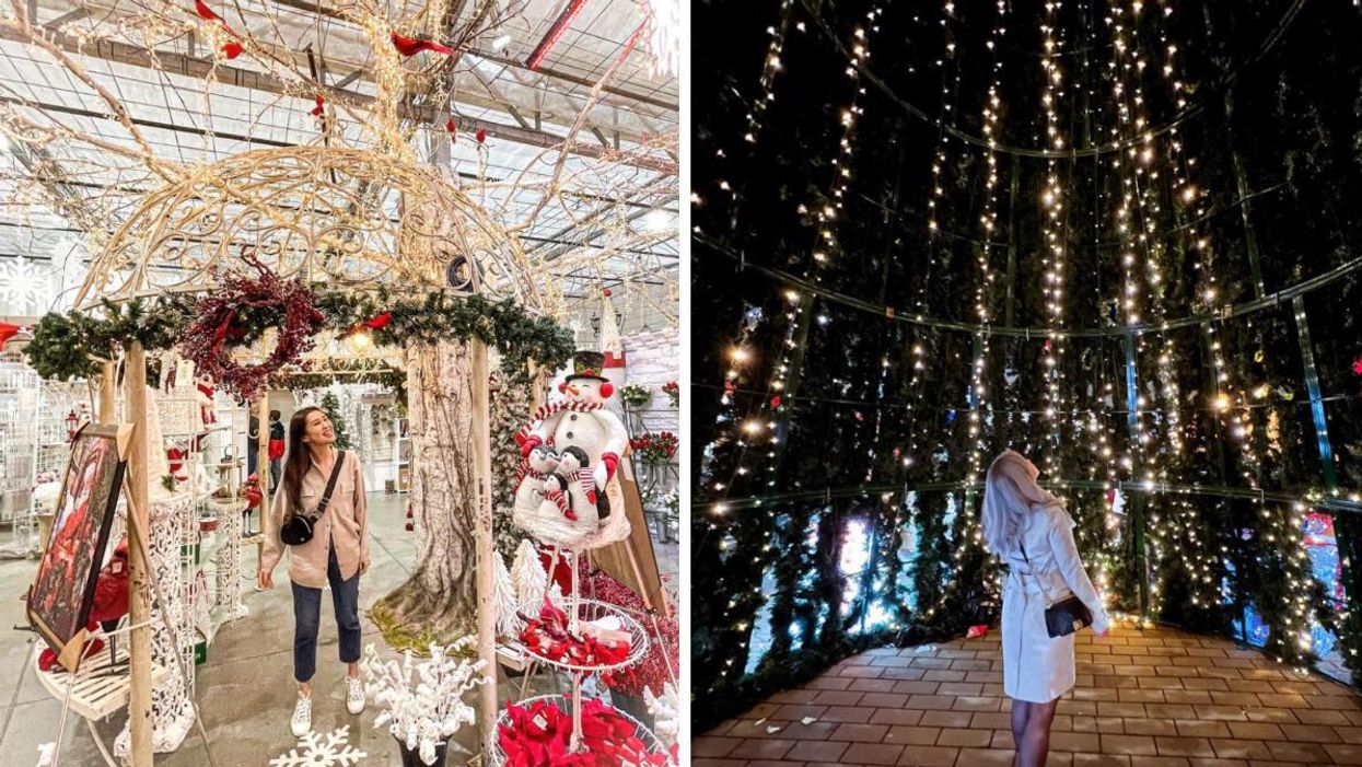 Potters Garden Centre Nursery & Christmas Store. Right: Vancouver Christmas Market.