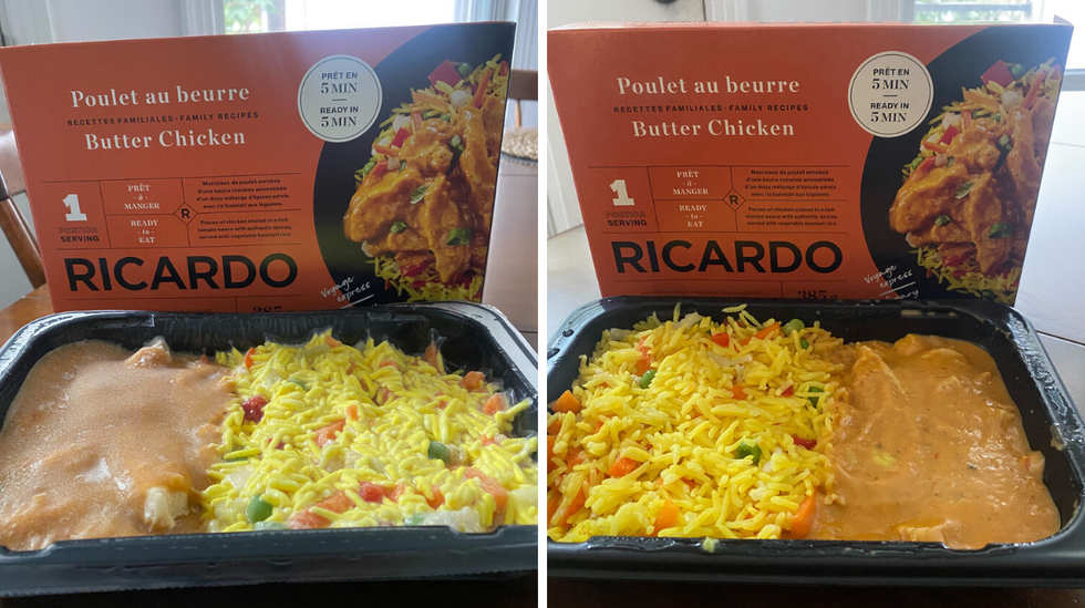 Poulet au beurre RICARDO avant cuisson et apr\u00e8s.\u200b