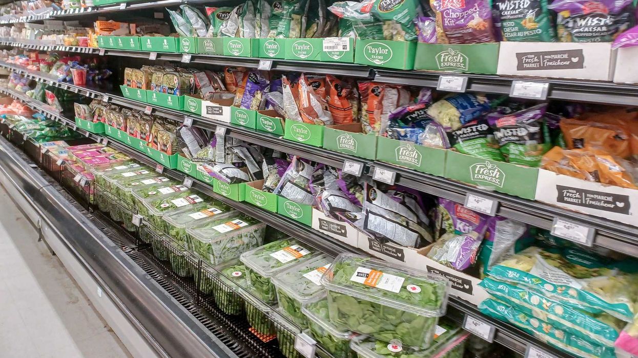 pre-packaged vegetables, including your fresh market products, at a walmart grocery store in canada