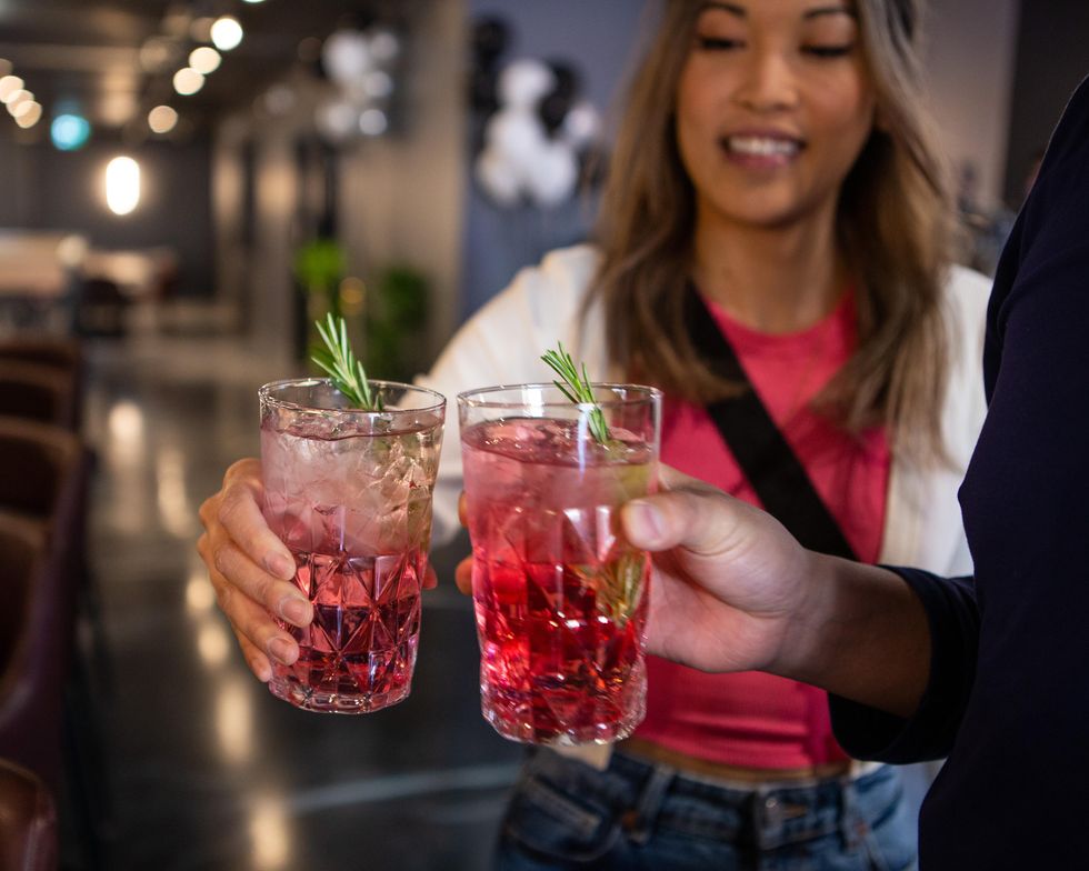 Pretty in Pink cocktail from J'TM Resto Bar in Ottawa.