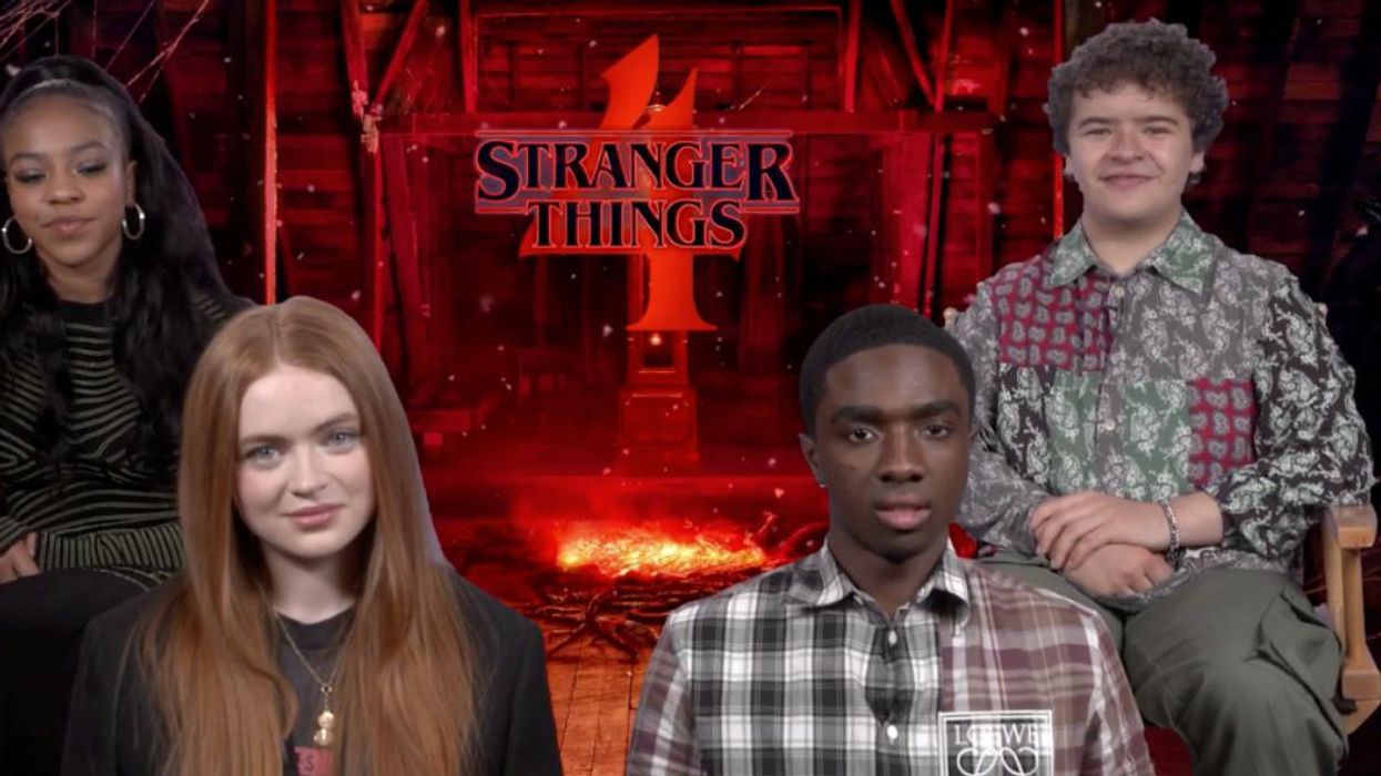 Priah Ferguson, Sadie Sink, Caleb McLaughlin and Gaten Matarazzo of 'Stranger Things 4'.