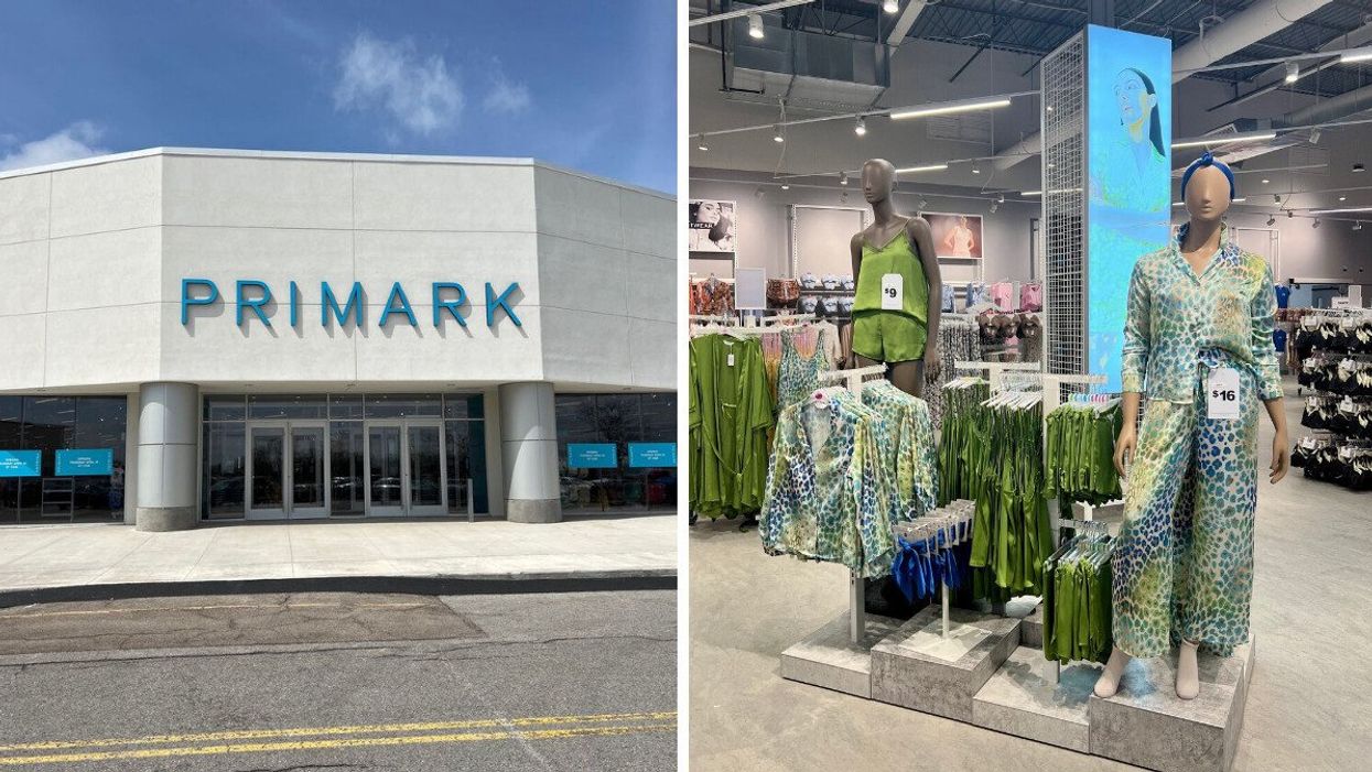 Primark store in Buffalo, New York. Right: Mannequins at Primark.