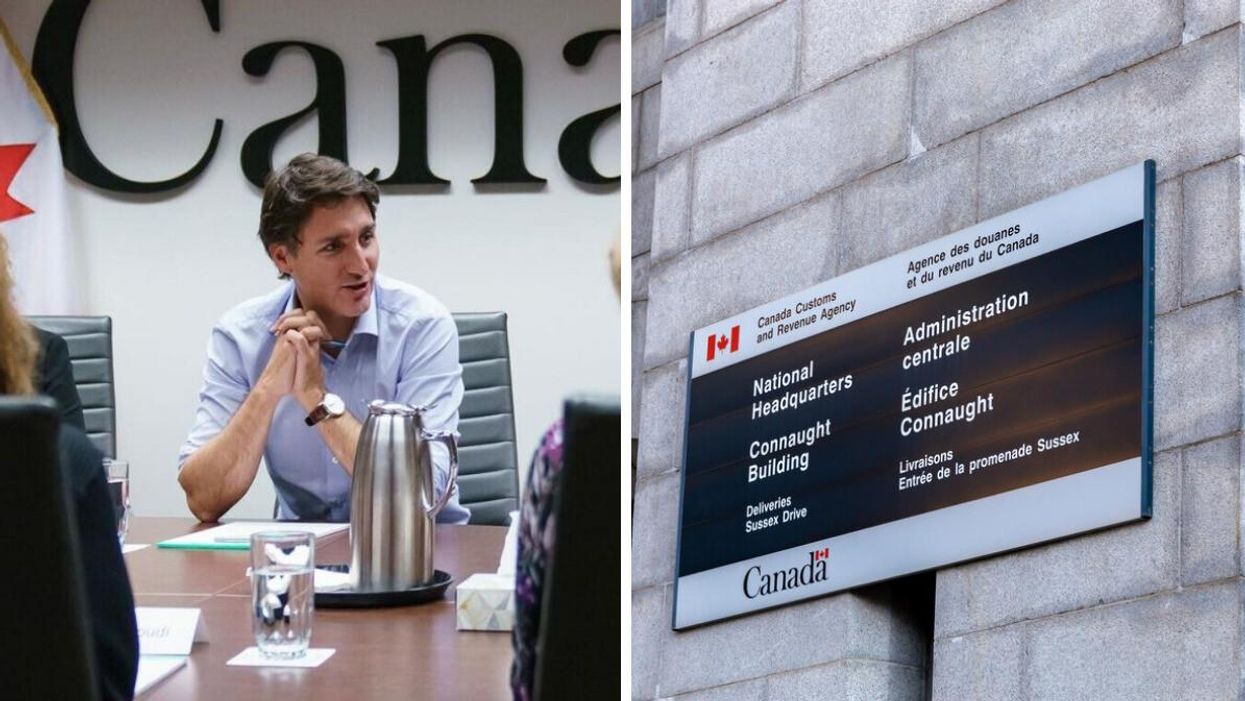 Prime Minister Justin Trudeau. Right: The Canada Revenue Agency.