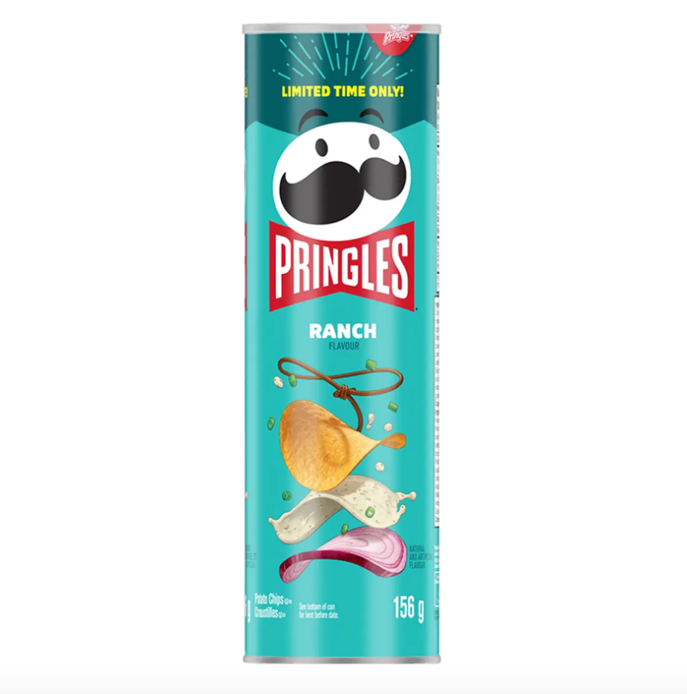 Pringles Ranch Flavoured Potato Chips.