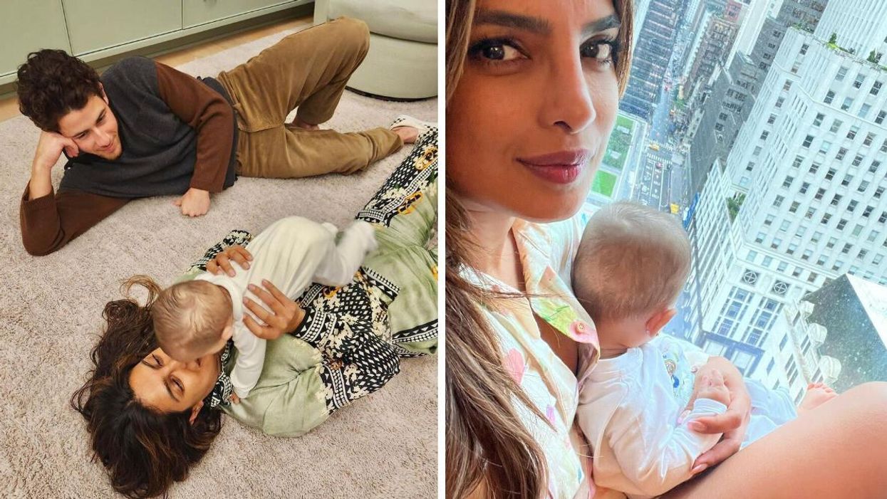 Priyanka Chopra & Nick Jonas with their daughter. Priyanka Chopra with her daughter Malti Marie Chopra Jonas.